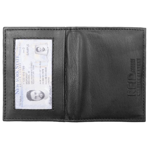 Men Genuine Leather Credit Card Case ID Holder with RFID Blocking - Picture 3 of 5